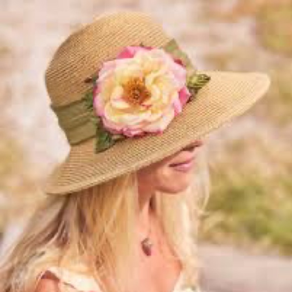 April Cornell floral hat